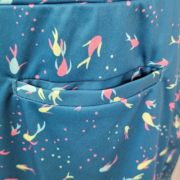 EP Pro Blue Multi Color Koi Fish Print Golf/Pickleball Skirt/Skort Sz L - Picture 8 of 12